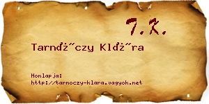 Tarnóczy Klára névjegykártya